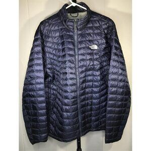 The North Face Thermoball Eco Jacket Men's XL Navy Quilted Logo Zip Up